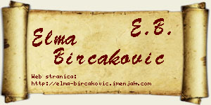 Elma Birčaković vizit kartica